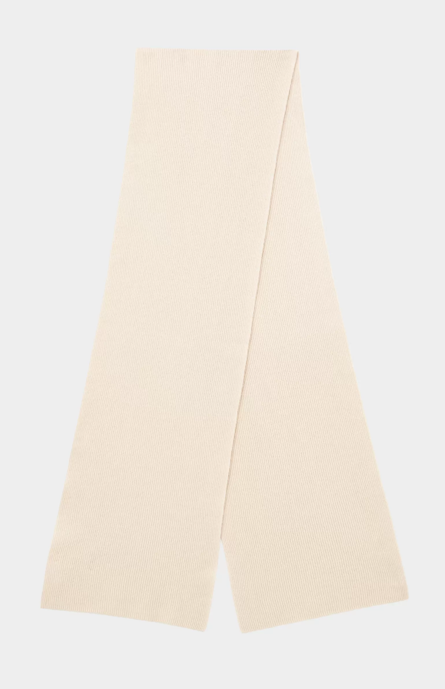 Women Pringle of Scotland Cashmere Blend Scarf With Allover Fine Rib In Pink Champagne