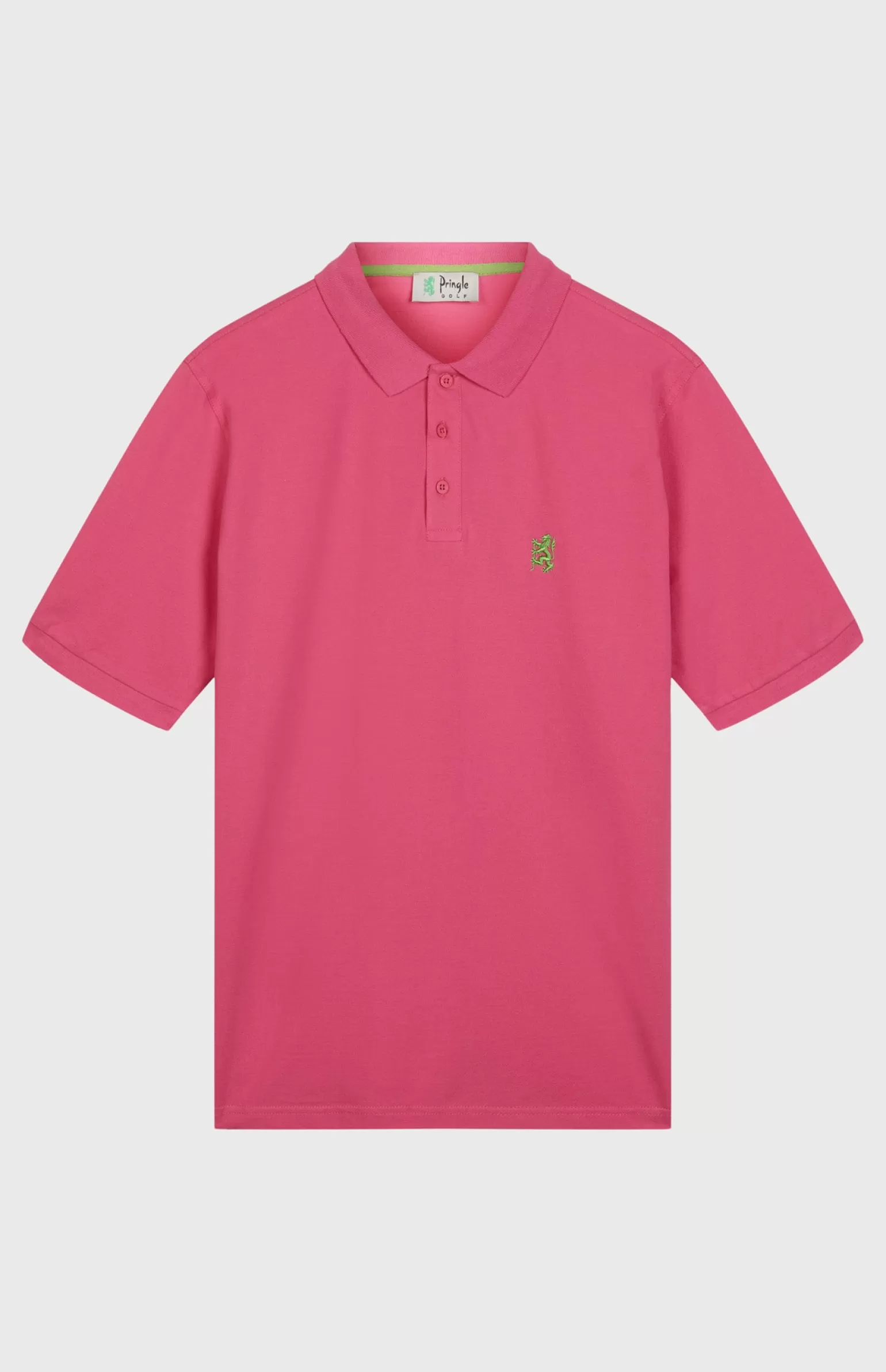Pringle of Scotland Cotton Heritage Golf Polo Shirt In Heather Pink