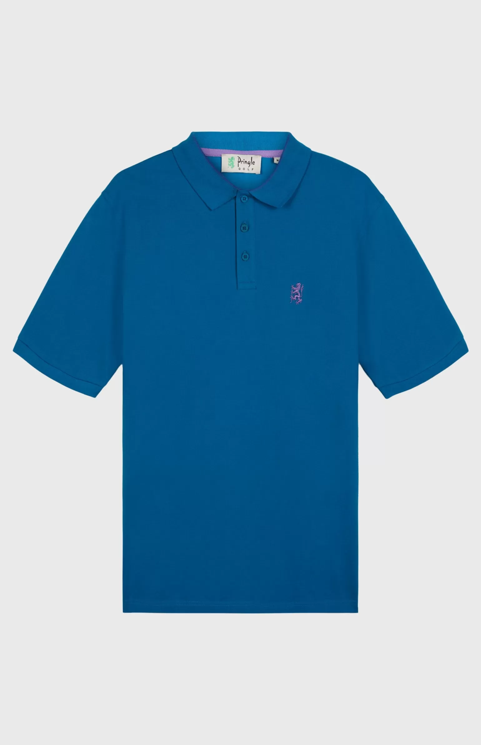 Pringle of Scotland Cotton Heritage Golf Polo Shirt In Lagoon