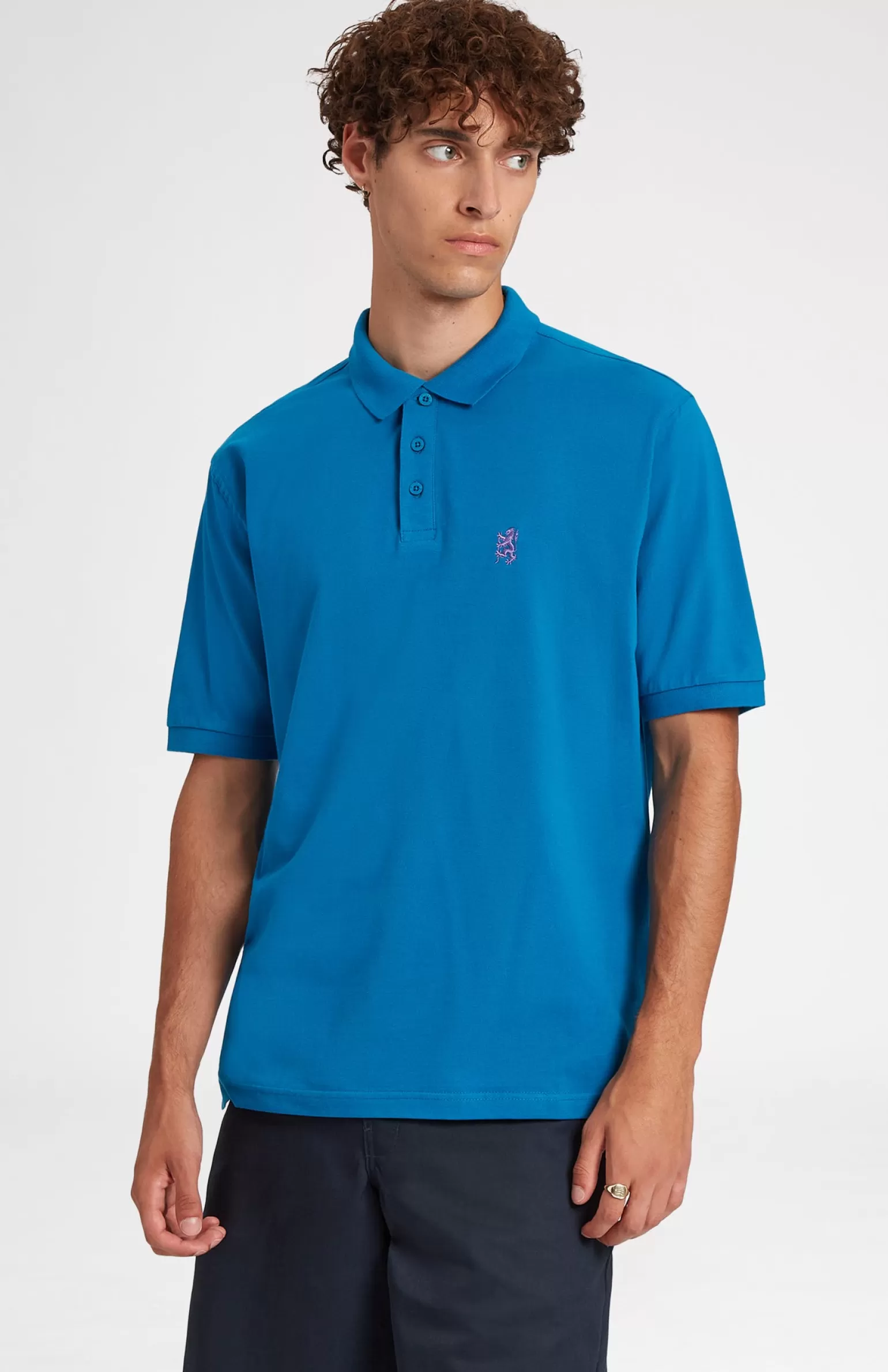 Pringle of Scotland Cotton Heritage Golf Polo Shirt In Lagoon
