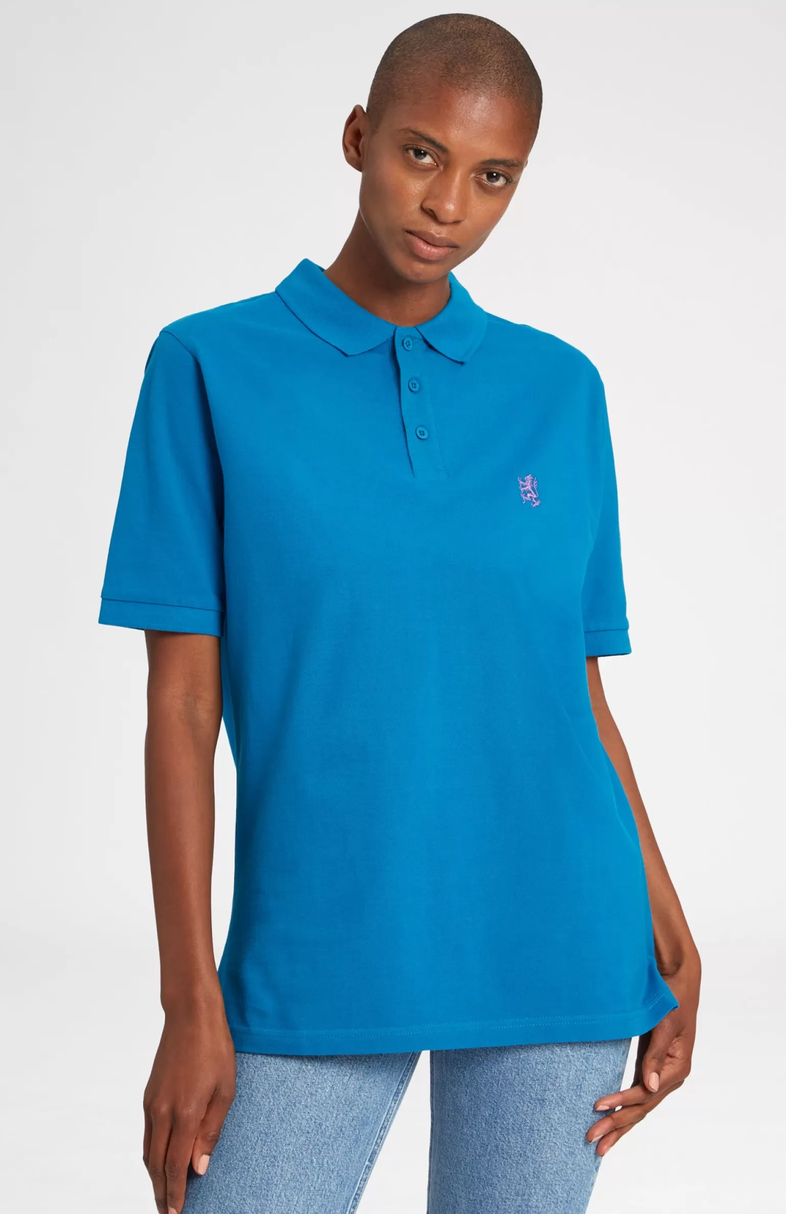 Pringle of Scotland Cotton Heritage Golf Polo Shirt In Lagoon