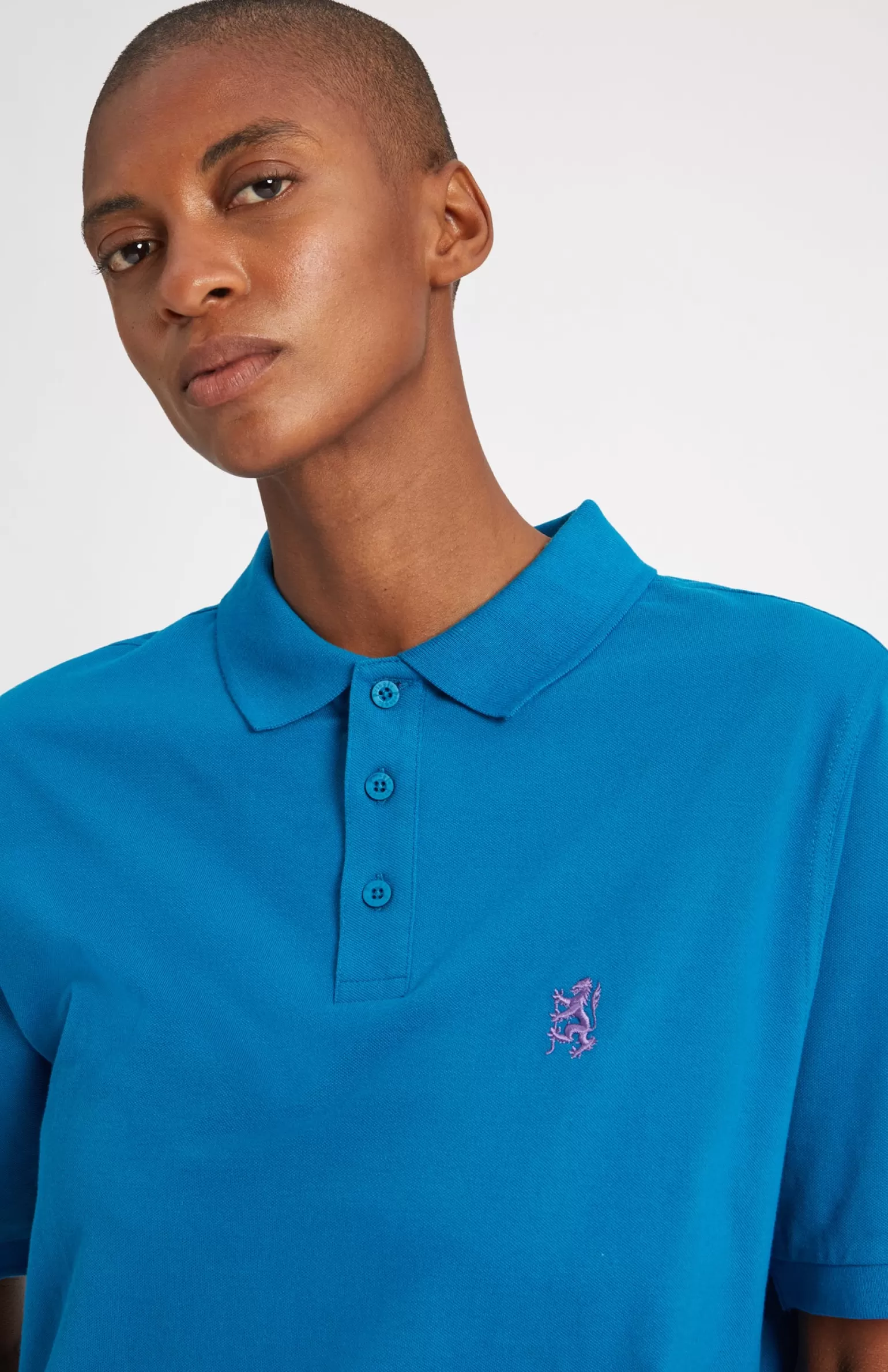 Pringle of Scotland Cotton Heritage Golf Polo Shirt In Lagoon