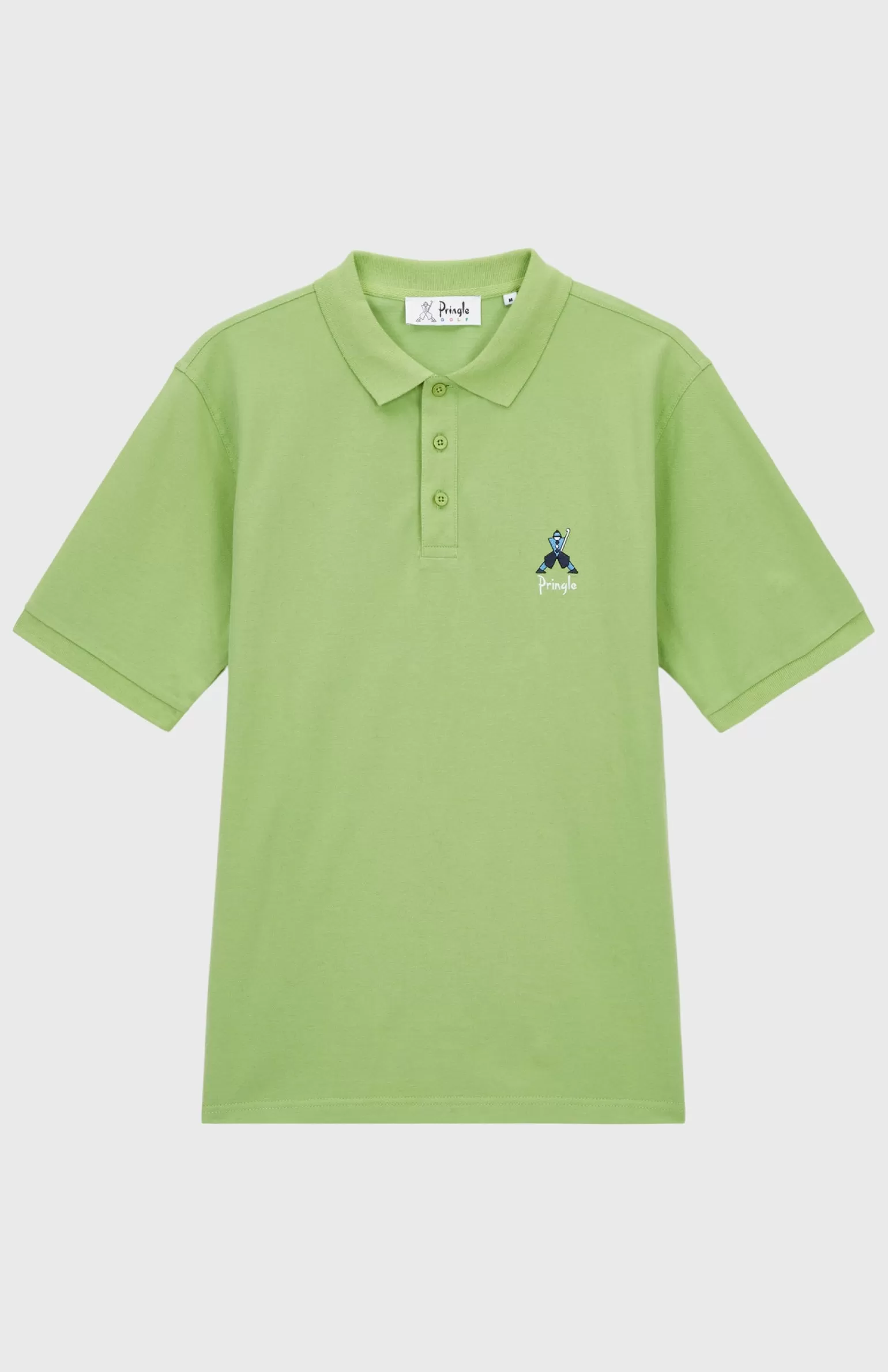 Pringle of Scotland Geometric George Golf Cotton Polo Shirt In Field Green