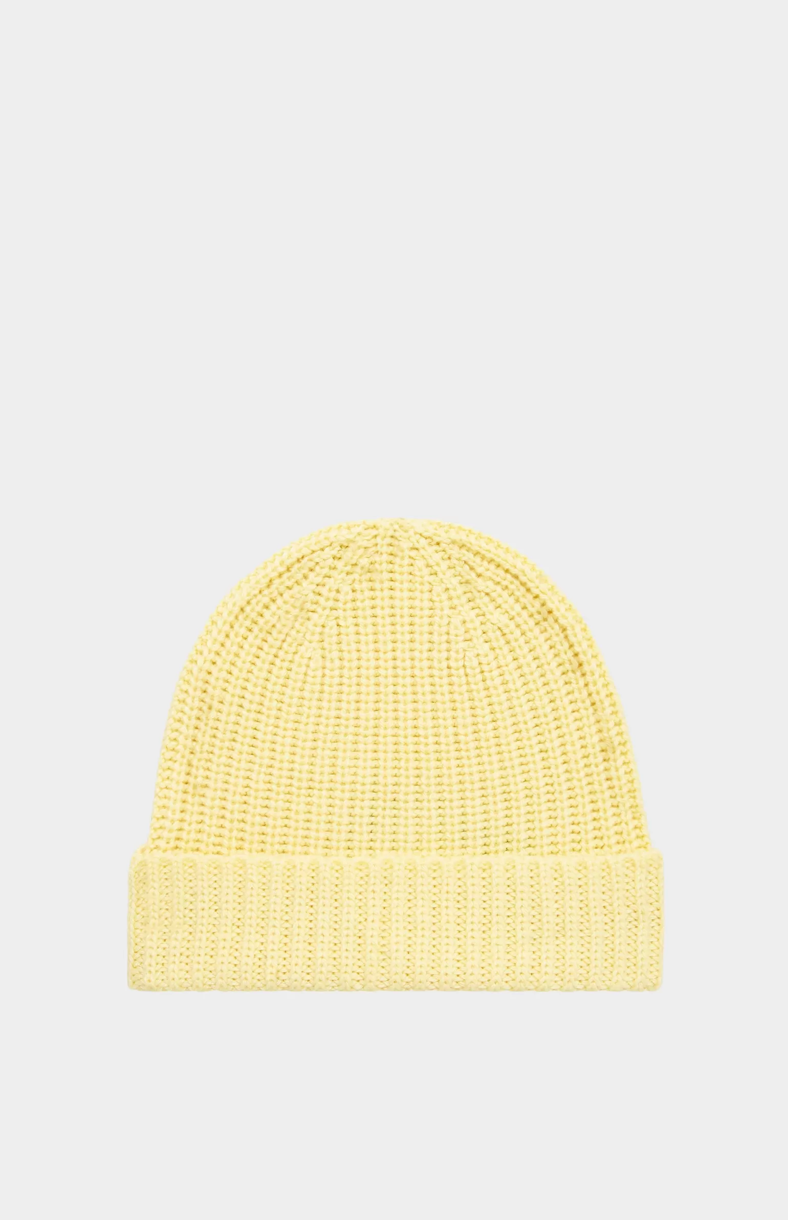 Women Pringle of Scotland Ribbed Cashmere Beanie In Yellow