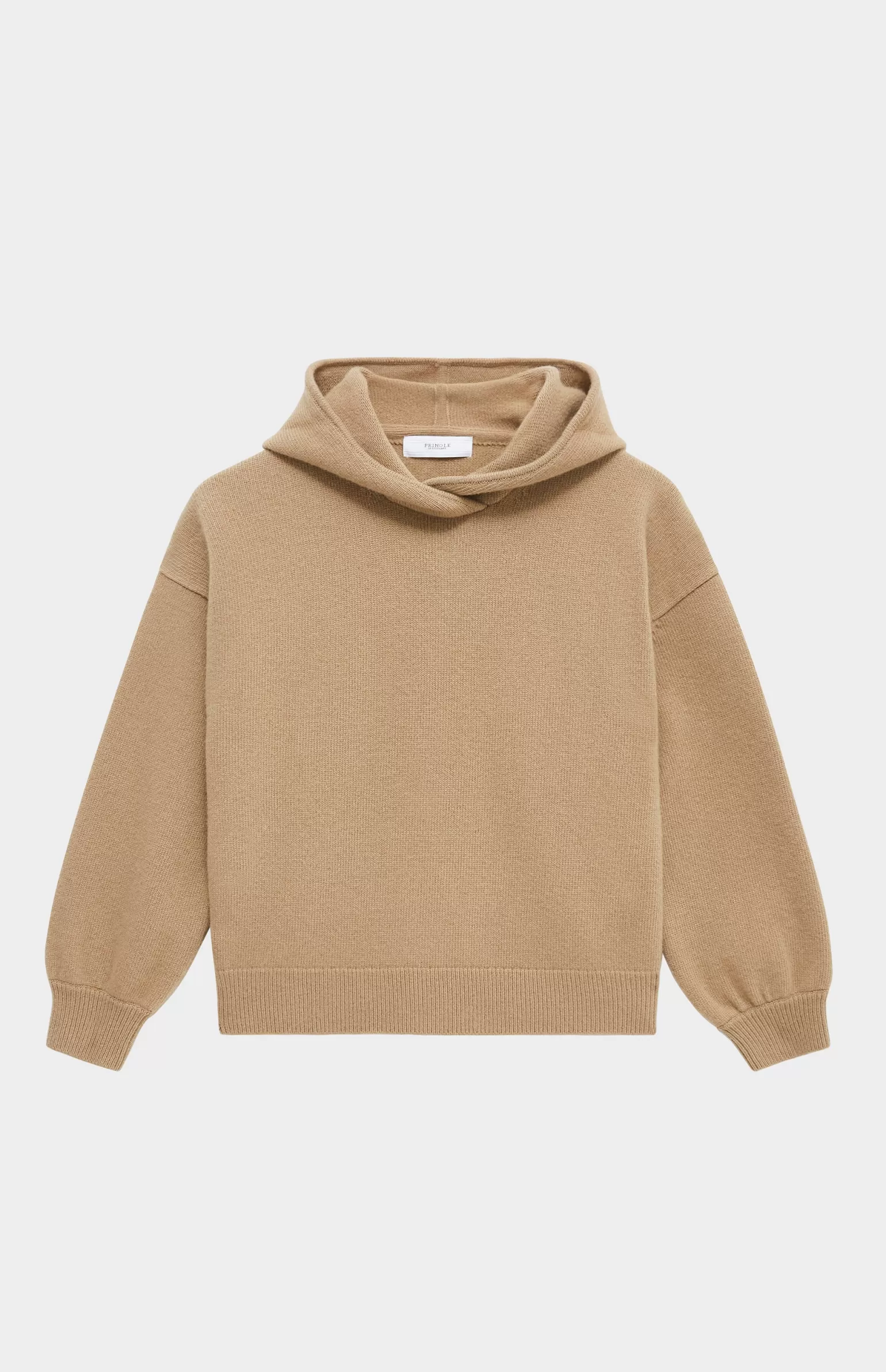 Women Pringle of Scotland Women's Cashmere Blend Hoodie In Camel