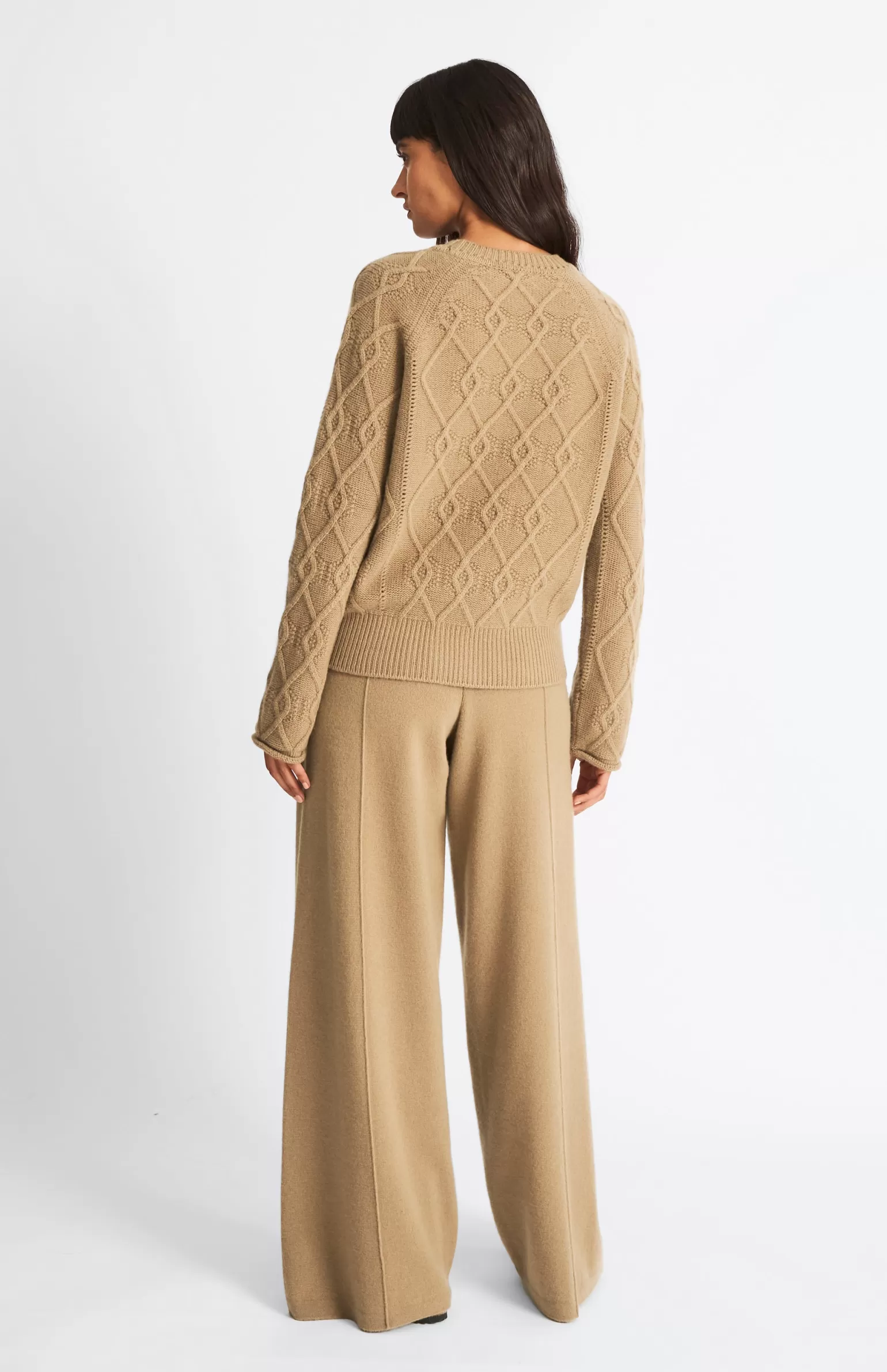 Women Pringle of Scotland Women's Cashmere Blend Trousers In Camel