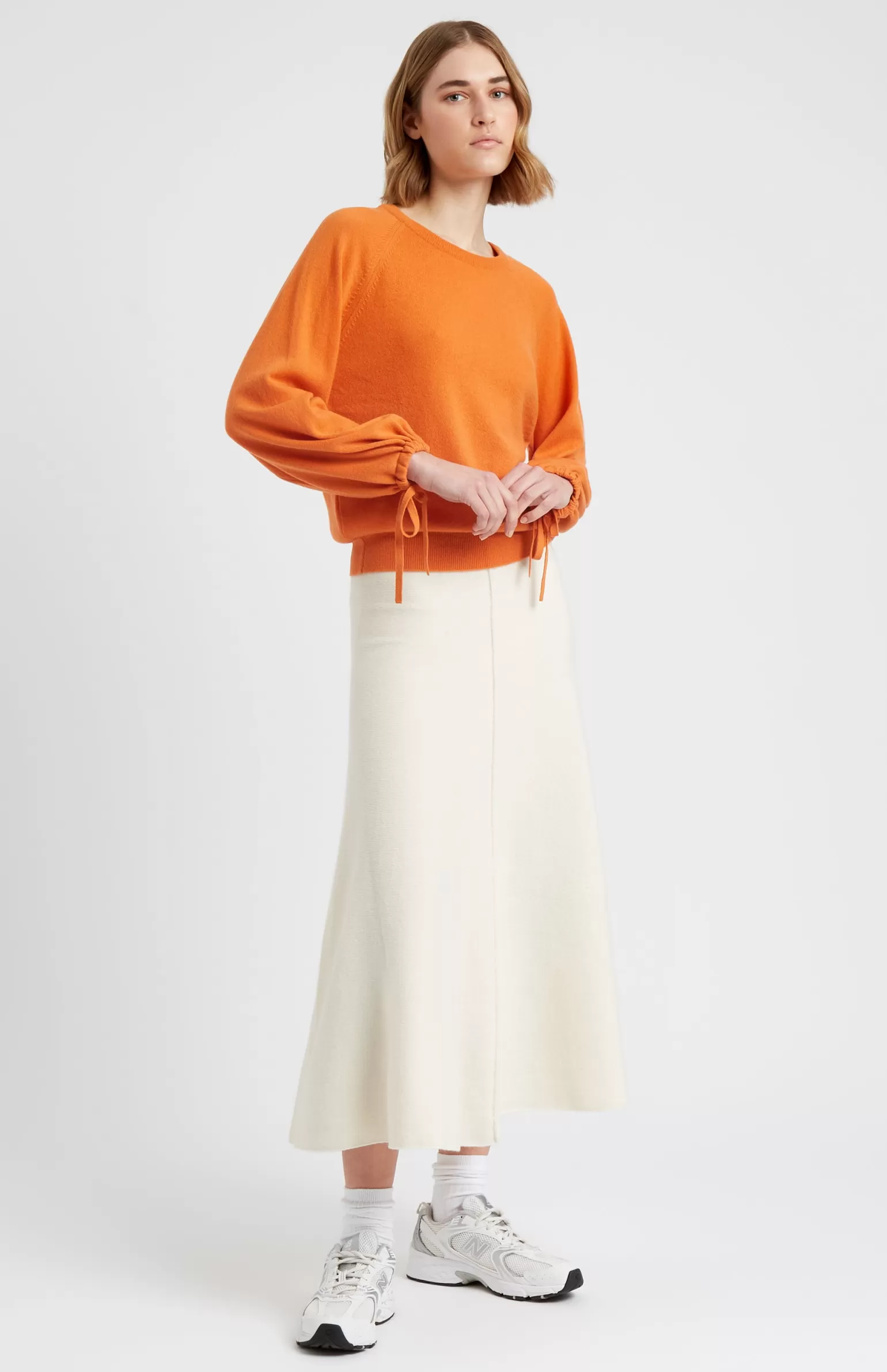 Women Pringle of Scotland Women's Lightweight Round Neck Cashmere Jumper In Burnt Orange
